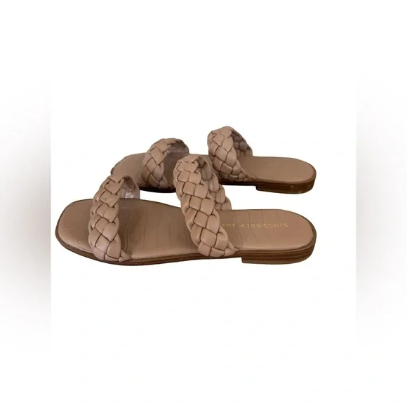 Sincerely Jules Tan Braided Sandals - Picture 3 of 10